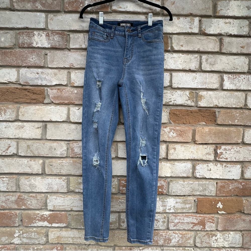 Skinny Fries Distressed Denim
